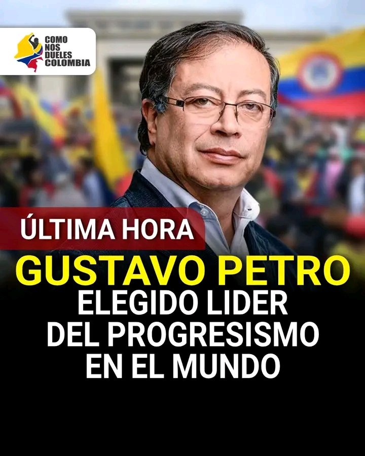 LinaLen66067444's tweet image. Como esta espléndida noticia no la verás en los medios basura, aquí se las tengo. Gustavo Petro es elegido líder del progresismo en el mundo, es increíble como admiran la gestion de nuestro Petro en otros países, el progresismo sacándo cara por colombia en el mundo!!!