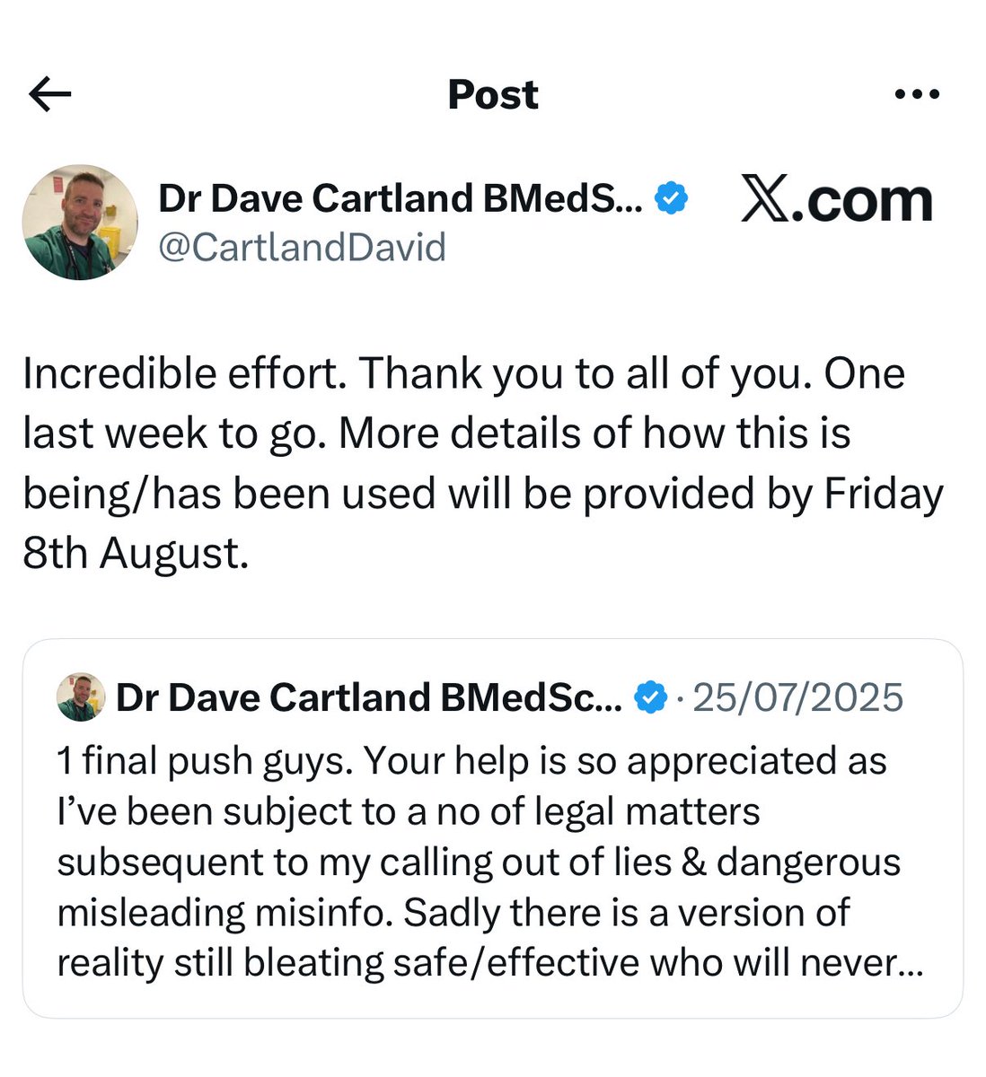 Only a few precious hours left of Friday, 8th August, Barbara.

I hope you’ve not been telling more porkies to encourage kind hearted fools to pay your bills. Not very Christian is it.