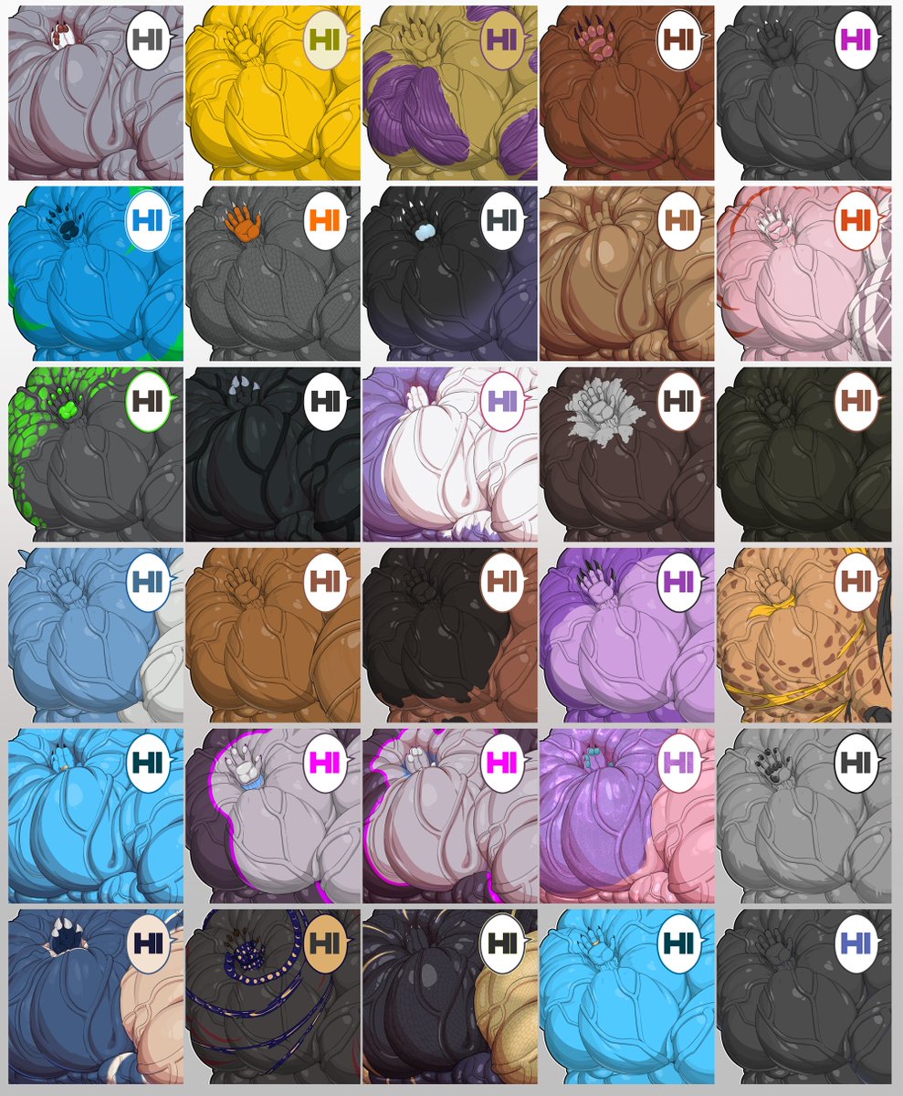YCH closed &amp; completed! 🥳
Big thanks to everyone who joined our first YCH 'Hyper Hi &amp; BIGGER Hyper HI!'
And massive thanks to <a href="/Sangfoto/">Luxer</a> for the amazing HUGE art .... Hope to do more in the future! 😋
