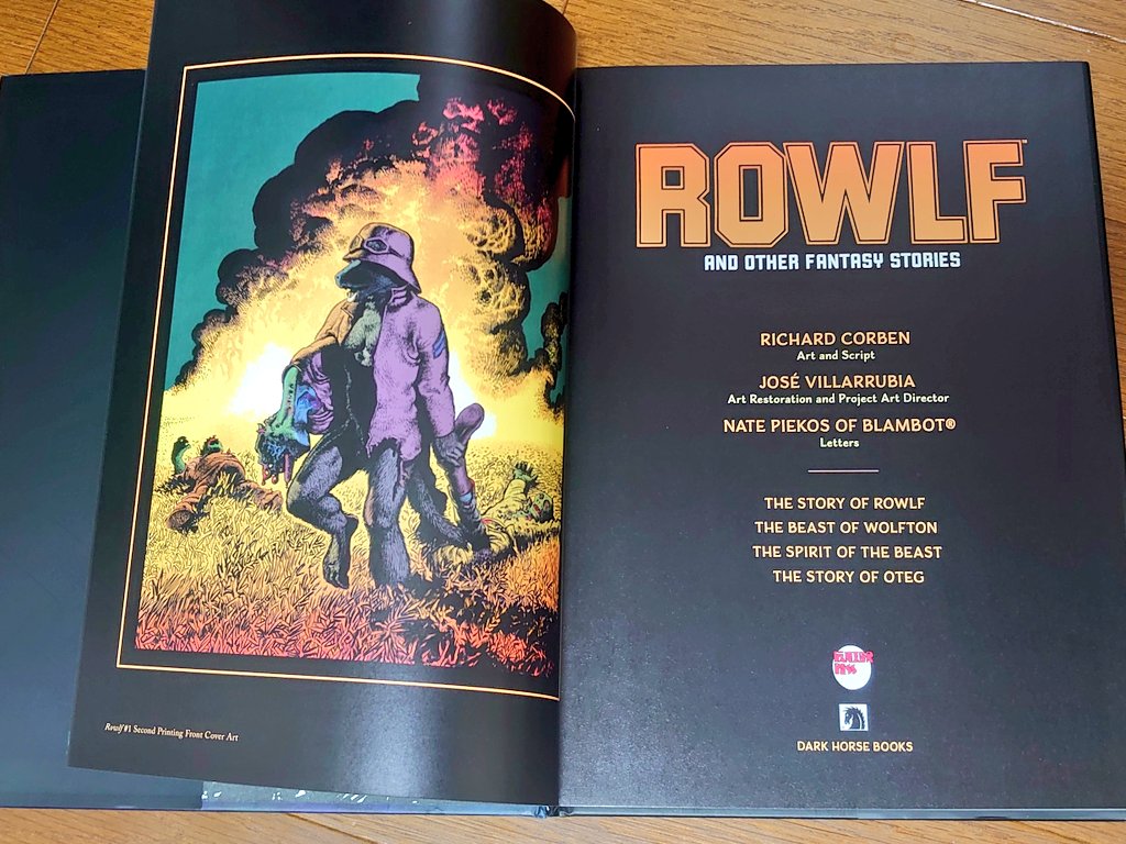 takaprin's tweet image. 『ROWLF and Other Fantasy Stories』

by Richard_Corben 

遂に来た！！！コーベン先生のマスターピース（だと勝手に思ってる）
宮崎駿の序文に少年時代に描いた作品も！
やっぱスゲーや！

#ROWLF 
#Richard_Corben 
#DarkHorseComics