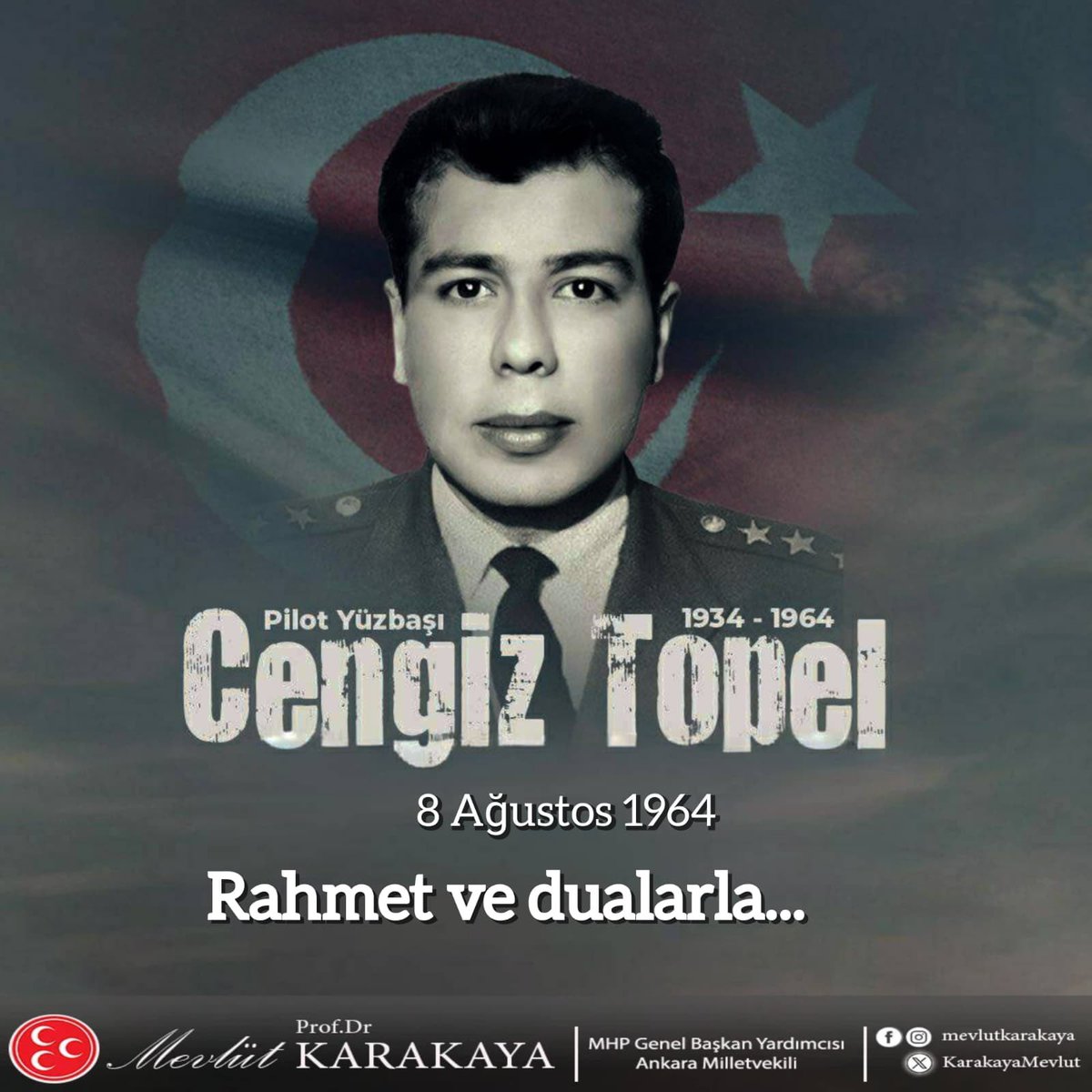#CengizTopel / #Kıbrıs
#8Ağustos1964
Varlığını 'Türk' varlığına adayan bir kahraman, Kıbrıs Türklüğü'nün ilk şehidi; Cengiz Topel.
#CengizTopel, tarihimizin sayısız abide şahsiyetlerinden biri olarak her daim yaşayacak ve gelecek nesillere ilham kaynağı olacaktır.
"Ne Mutlu