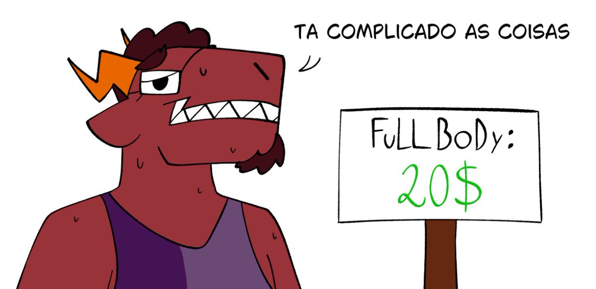 ‼️Comissões de Emergência‼️

Olá, minha mãe está desempregada a uns meses e está realmente complicado as coisas aqui em casa, então eu estou fazendo Full body + Render por 20 Reais

Caso tenha interesse e queira mais informações me manda dm por aqui ou pelo Discord: kosmic_