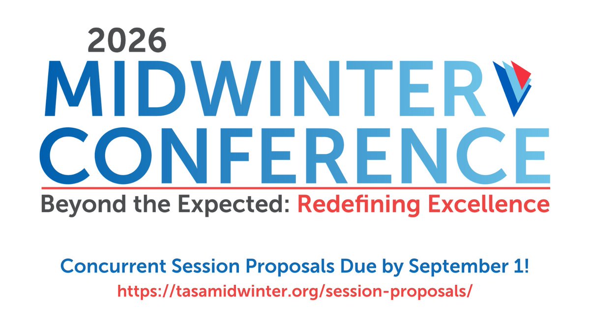 Sept 1=deadline to submit concurrent session proposals for the #TASA2026 Midwinter Conference. Experienced #txed school leaders, share your expertise + experience! Learn more + submit your concurrent session proposal tasamidwinter.org/session-propos… #InspiringLeaders #RedefiningExcellence