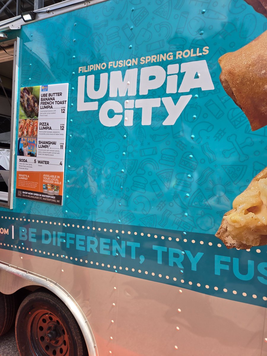 GureiSeion's tweet photo. While I'm at it, here's my 👍 tries from #WiStateFair this year:
- Ube Butter Banana French Toast Lumpia from Lumpia City
- Pineapple Teriyaki Brat from Leadfoots Race Bar &amp; Grill
- Cherry Slush Juice from Wisconsin Cherry Growers
- Beef Pasty from Sheboygen Pasty Company
(1/2) https://t.co/sqY05SFzPR