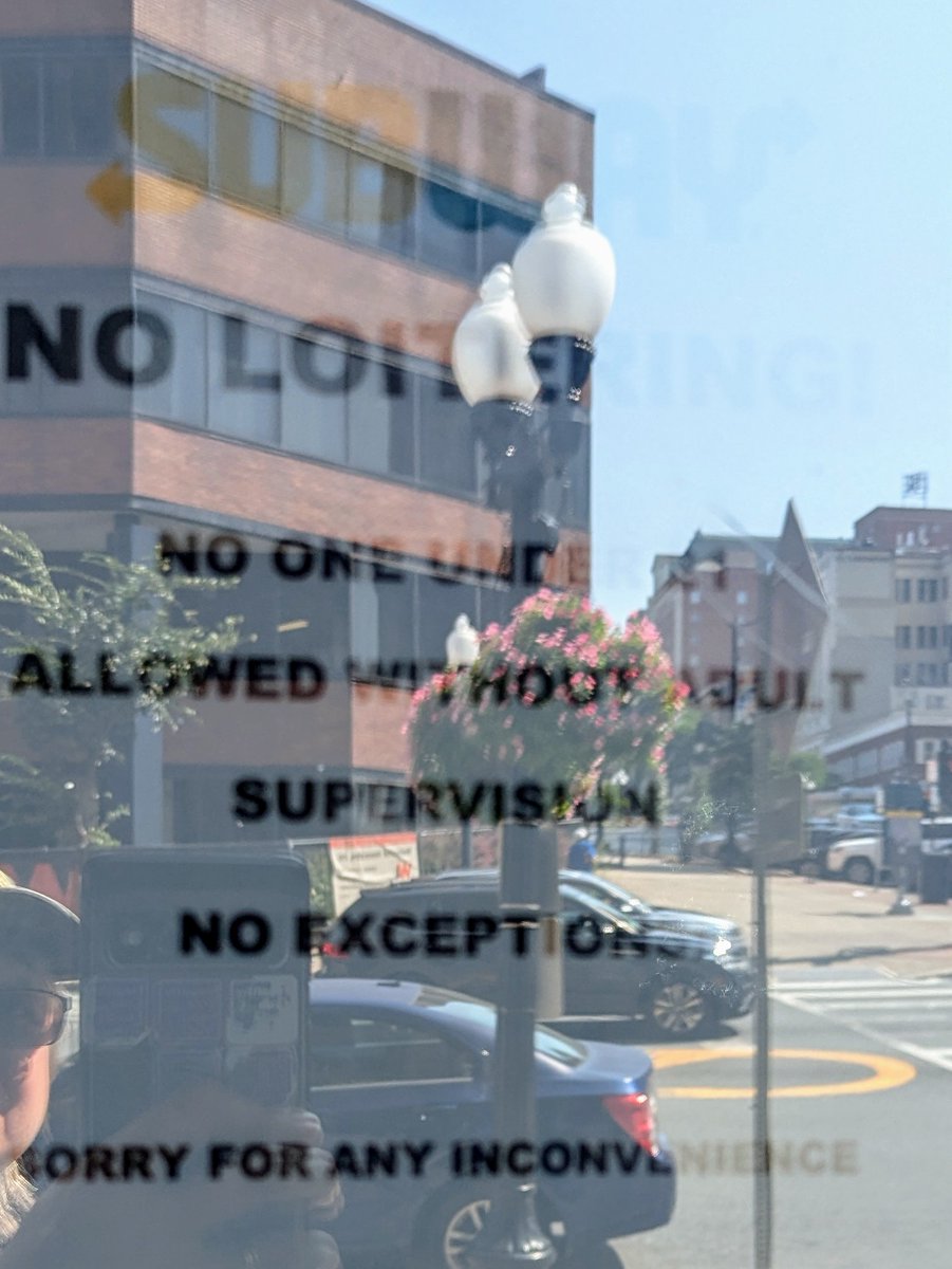 Graceful_J's tweet photo. Hey @SUBWAY this sign on the door downtown Albany NY store is crazy and can't be legal! Hard to photo something taped to the inside of a glass door but it says no on under 21 allowed without an adult but people aged 18-20 are adults! https://t.co/CD5zPWmjKL