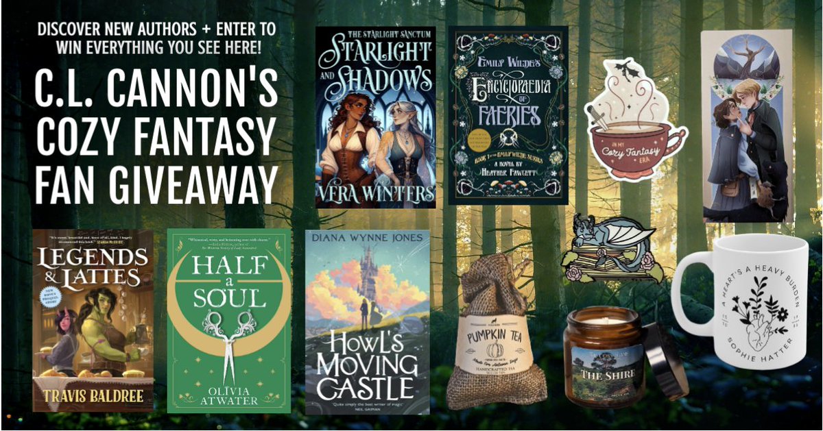 ToniCabell's tweet photo. 🎁Enter to win this cozy bundle! I've read three of the books in C.L. Cannon's Cozy Fantasy Giveaway and loved them! 

https://t.co/GSLx41aOXf

#cozyfantasy #cozybooks #Bookstagram #amreadingfantasy #GiveawayContest #giveaways 
#BookTok https://t.co/RGmLFSy6ed