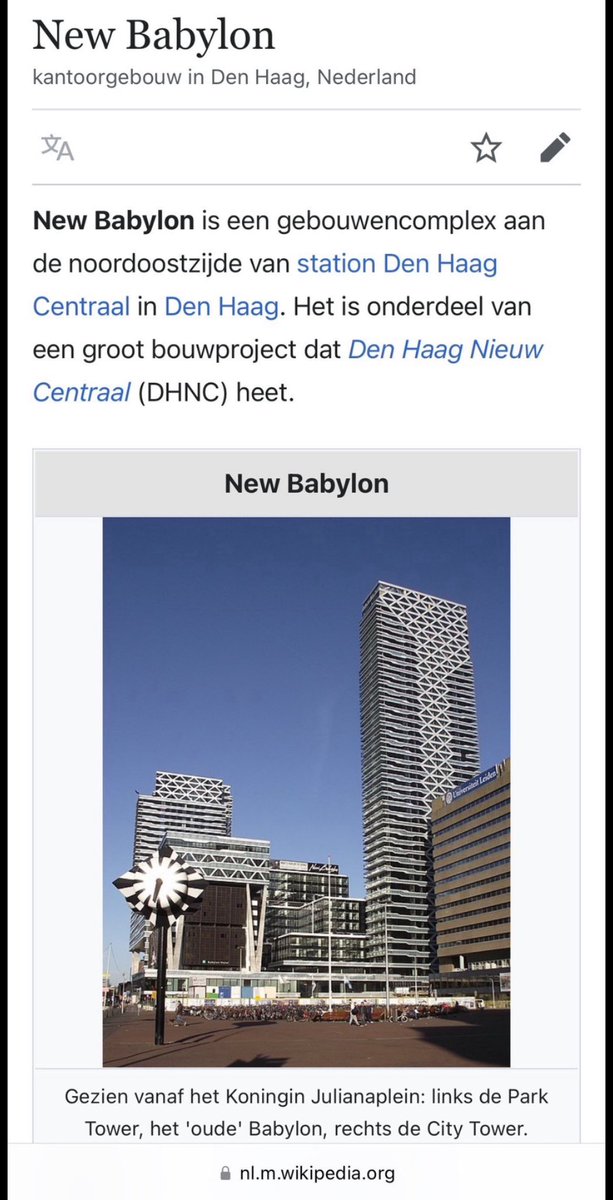 huig_plug's tweet photo. Landsadvocatenkantoor Pels Rijcken is gevestigd in New Babylon, een project van een joint venture van vastgoedondernemer Erik de Vlieger en ABN Amro Bouwfonds. 
In 2014 werd SNS Reaal's Property Finance voor ÉÉN EURO volledig eigenaar van het complex…
#simsalabim #asjemenou https://t.co/cFejJq0uYW