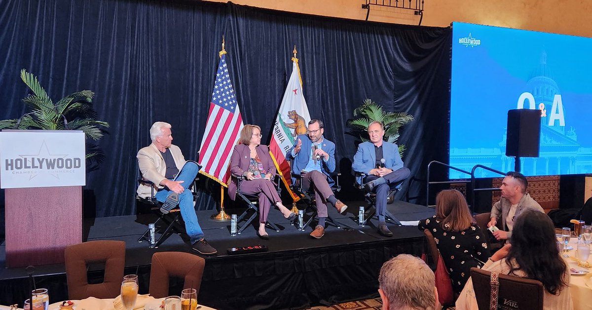 Ben Allen (@benallenca) on Twitter photo Great speaking with the Hollywood Chamber yesterday, alongside <a href="/AsmRickZbur/">Assemblymember Rick Chavez Zbur</a> and <a href="/SenMariaEDurazo/">Senator María Elena Durazo</a>, discussing upcoming LA28 opportunities, small business priorities, and the impact of the modernized Film & TV Tax Credit Program on our local economy here! Great speaking with the Hollywood Chamber yesterday, alongside <a href="/AsmRickZbur/">Assemblymember Rick Chavez Zbur</a> and <a href="/SenMariaEDurazo/">Senator María Elena Durazo</a>, discussing upcoming LA28 opportunities, small business priorities, and the impact of the modernized Film & TV Tax Credit Program on our local economy here!