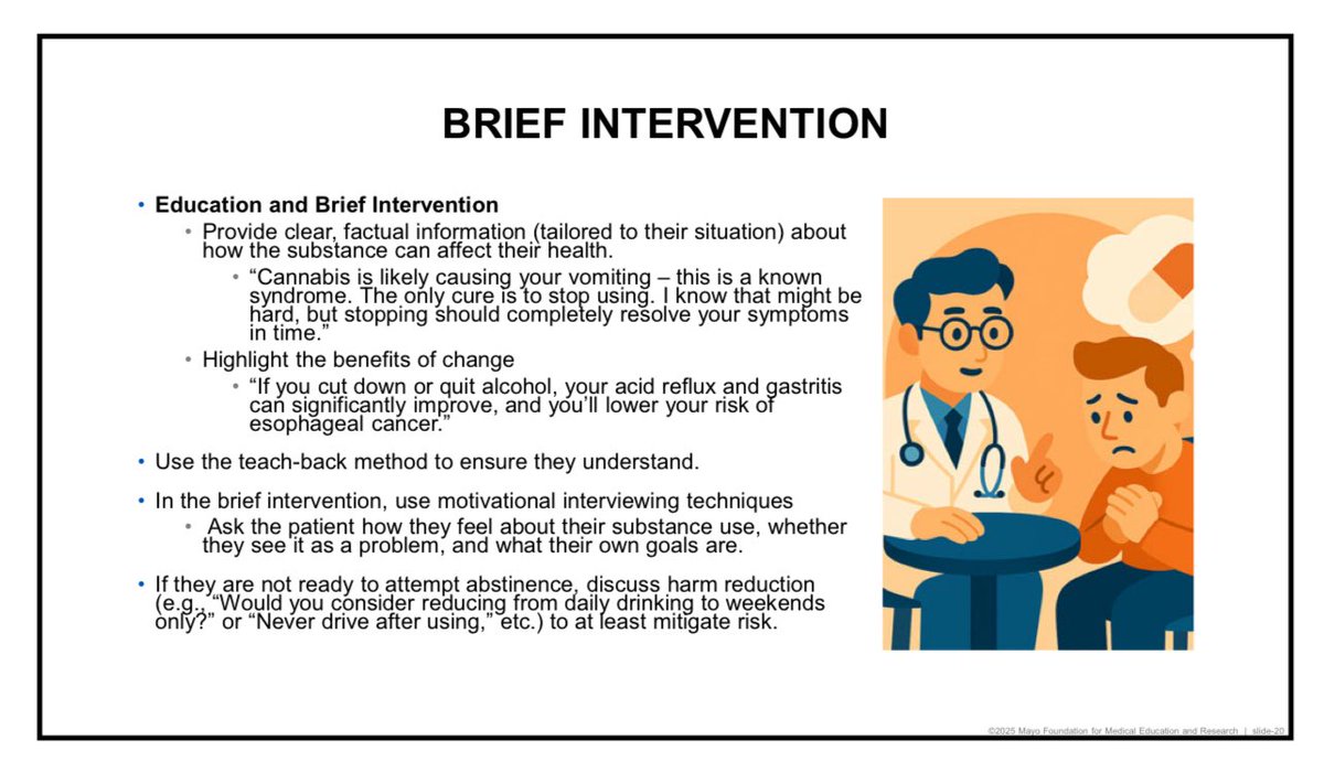 Xiao Jing (Iris) Wang, M.D. (@iriswangmd) on Twitter photo <a href="/ANMSociety/">ANMS</a> Mechanism?
👉CB1 receptors in the bowel 
🦠Microbiome alterations 
😖Use AND withdrawal of substances cause stress state! 
Use SBRT—
📋Screen (use validated screens, lab 🧪 tests)
🥼Brief intervention —simple, clear, factual, routine; harm reduction 
👩⚕️Referral to Tx 
#ANMS2025 <a href="/ANMSociety/">ANMS</a> Mechanism?
👉CB1 receptors in the bowel 
🦠Microbiome alterations 
😖Use AND withdrawal of substances cause stress state! 
Use SBRT—
📋Screen (use validated screens, lab 🧪 tests)
🥼Brief intervention —simple, clear, factual, routine; harm reduction 
👩⚕️Referral to Tx 
#ANMS2025