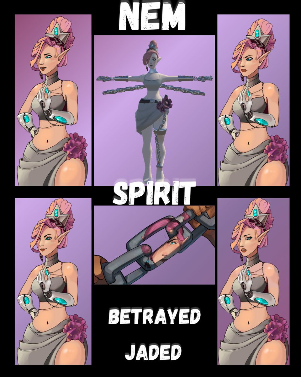 The Chain Spirit has witnessed centuries of betrayal and bloodshed over the chain. Nem has become jaded and Someone like Enra is just who she needs to help soften her hardened heart.