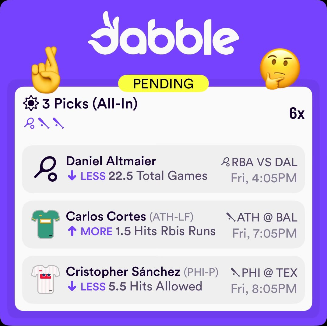 Coop_UST's tweet photo. How about another Dabble Slip? 🔥
All props found on the @prop_professor Dabble Optimizer
Tail here: https://t.co/T7Ylpe75ap
#propprofessor #dabble #dabbleoptimizer #EV #playerprops #dabbleplays https://t.co/04mcDIEXEj