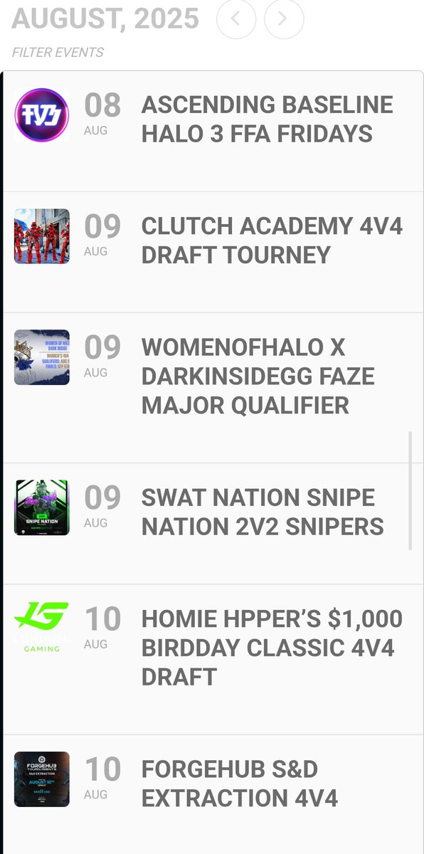 NoobCombo (@noobcombocom) on Twitter photo Tournaments of the Weekend!
- <a href="/ClutchAcademyGG/">ClutCh Academy</a> 4v4 Draft
- <a href="/SWAT_Nation/">SWAT Nation</a> 2v2 Snipers
- <a href="/WomenofHalo/">Women of Halo ✨</a> Faze QUALIFIER
- <a href="/HOMIE_HPPER/">𝑩𝒊𝒓𝒅 | Luminon</a> x <a href="/LuminonGaming/">Luminon Gaming</a> 4v4 Birthday Draft!
#HaloInfinite Tournaments of the Weekend!
- <a href="/ClutchAcademyGG/">ClutCh Academy</a> 4v4 Draft
- <a href="/SWAT_Nation/">SWAT Nation</a> 2v2 Snipers
- <a href="/WomenofHalo/">Women of Halo ✨</a> Faze QUALIFIER
- <a href="/HOMIE_HPPER/">𝑩𝒊𝒓𝒅 | Luminon</a> x <a href="/LuminonGaming/">Luminon Gaming</a> 4v4 Birthday Draft!
#HaloInfinite