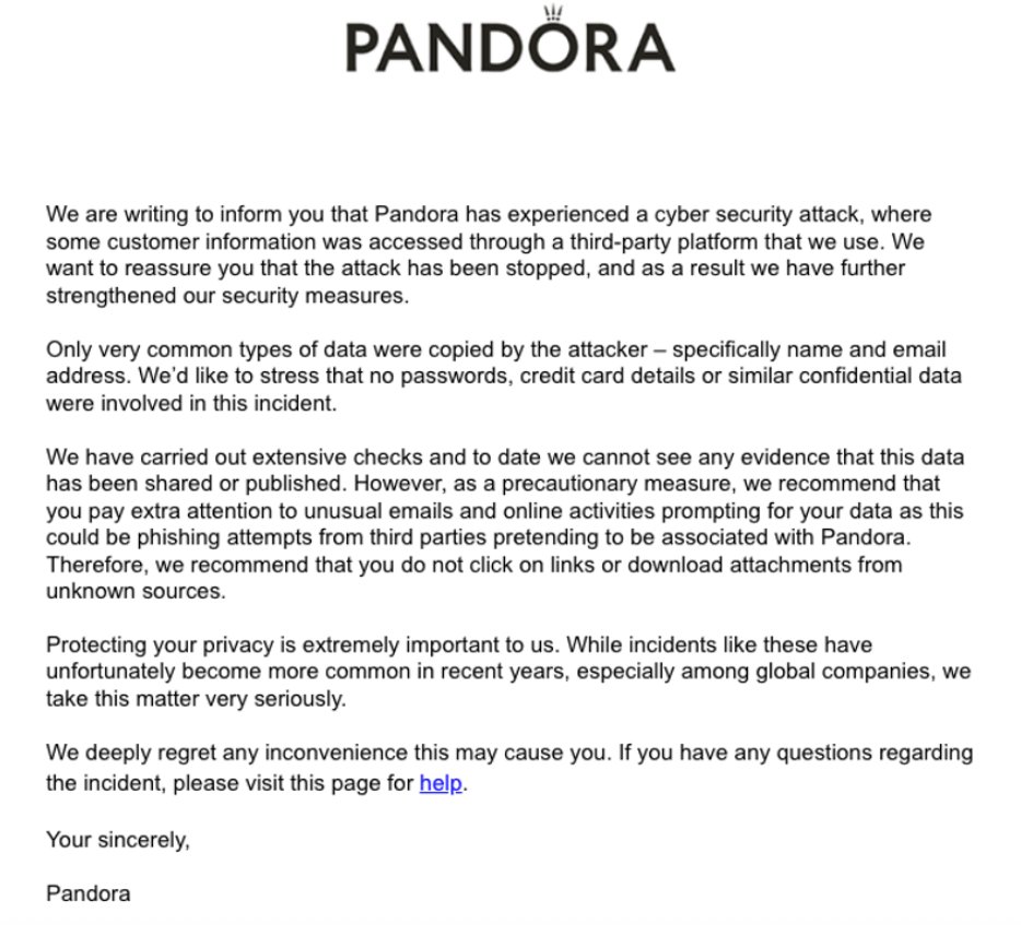_venarix_'s tweet photo. Luxury brands #CHANEL 🇫🇷 (@CHANEL) and #Pandora 🇩🇰 (@PANDORA_Corp) have been victims of a #cyberattack via #CloudService. The group behind this #hack is currently unknown.
#OTCMKTS $PNDRY
Stay informed, monitor cyber threats, and sign up for free on #VenariX 👉 https://t.co/bgVoqcEHEN
#CyberAttack #infosec #CyberSec #France #Paris #Denmark #Copenhagen #luxuryfashion #luxurydesign #pandoracharms #pandorajewels #chanelbag