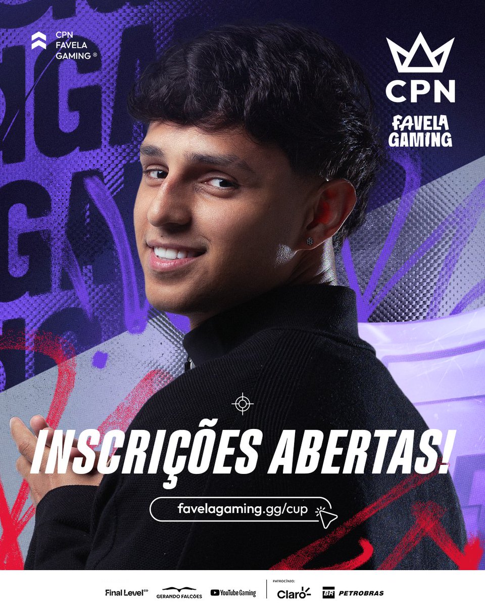 copanobru's tweet image. VEM QUE É AGORA, FAMÍLIA! 🔥
As inscrições da CPN Favela Gaming tão ON e esperando seu time pra brilhar na quebrada! 🚀

🎯 Garante sua vaga pelo link da bio

#CPNFAVELAGAMING