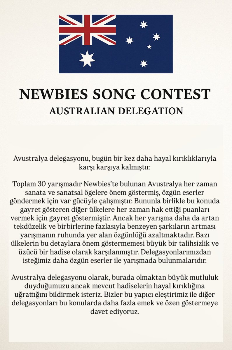8 Ağustos 2025
Avustralya Delegasyonu Basın Açıklaması