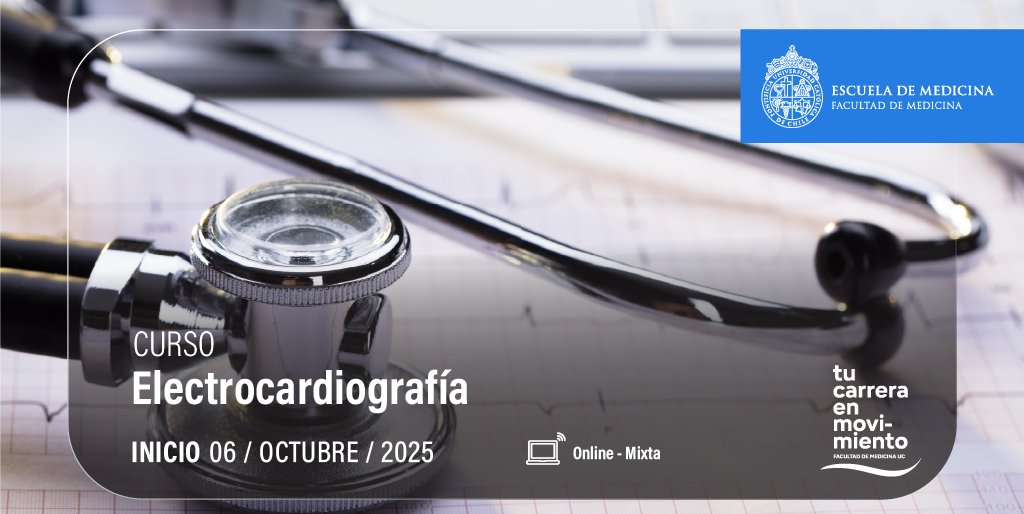 Edc_medicinaUc's tweet photo. 🩺 Aprende a interpretar electrocardiogramas desde la base hasta el diagnóstico de patologías básicas e intermedias, con casos clínicos reales. 

📅Inicio: 6 de octubre 2025. 
💻Modalidad online mixta.

 Más información en el enlace 👉 https://t.co/fRdJW05NtB https://t.co/OrkOp58zdU