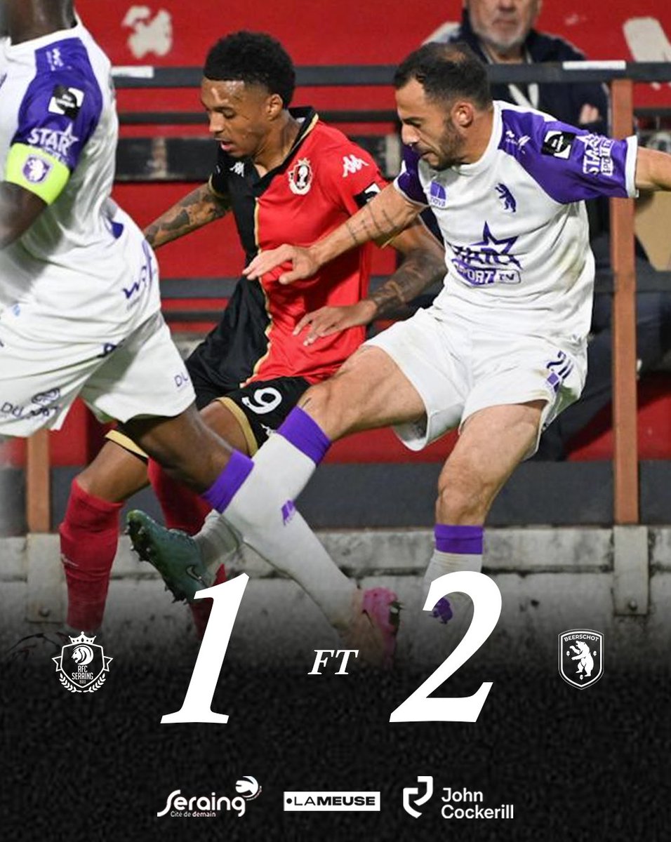 RfcSeraing167's tweet photo. 🔴⚫️ [FT] 1-2 : Fin du match.

#SERBEE https://t.co/IN5OIU9NLj