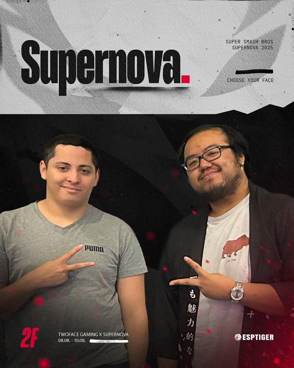 TwoFace Gaming (@twofacegg) on Twitter photo #FaceUs ⚔️ #Supernova2025
1 goal.
2 faces.
Next stop: Chantilly, Virginia.
Big stage this weekend for our Smash Bros: <a href="/LongoLife_/">2F | Longo</a> & <a href="/SsbYou/">2F | Youssef</a>
#ChooseYourFace 🎭 #SSBU #SuperSmashBros #FaceUs ⚔️ #Supernova2025
1 goal.
2 faces.
Next stop: Chantilly, Virginia.
Big stage this weekend for our Smash Bros: <a href="/LongoLife_/">2F | Longo</a> & <a href="/SsbYou/">2F | Youssef</a>
#ChooseYourFace 🎭 #SSBU #SuperSmashBros