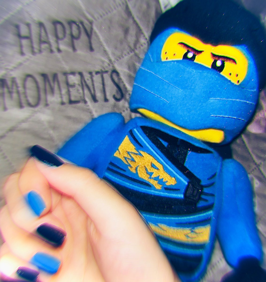 Matching nails with my favorite ninja 💙⚡️ #HappyMoments #ninjagojay #ninjagofan