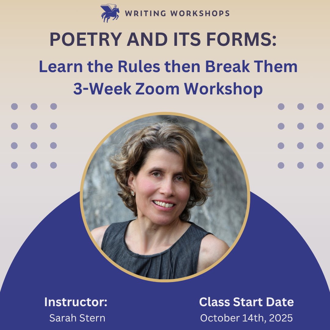 Excited for my 3-week Zoom #workshop on Poetic Forms <a href="/WritingWorkshps/">WritingWorkshops.com</a> this fall. #Poetry and Its Forms: Learn the Rules then Break Them is on Tuesdays, Oct 14, 21, 28, 2025, 7-9pm EST. To register &amp; read a blog about the class: bit.ly/43AD1CQ  #poems #WritingCommunity