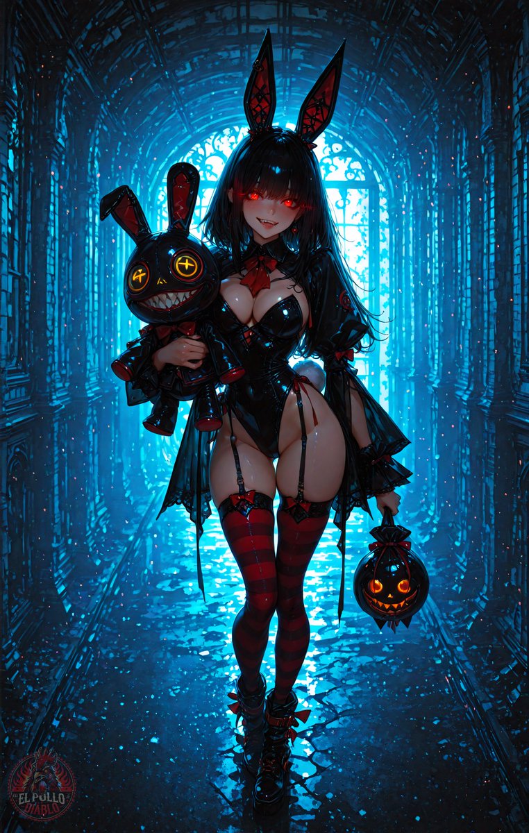 El Pollo Diablo (@thedemonchicken) on Twitter photo Escape reality and enter the most wicked dreams with Mr. Labubu… Good night 🖤👁️🐰🌙 Escape reality and enter the most wicked dreams with Mr. Labubu… Good night 🖤👁️🐰🌙