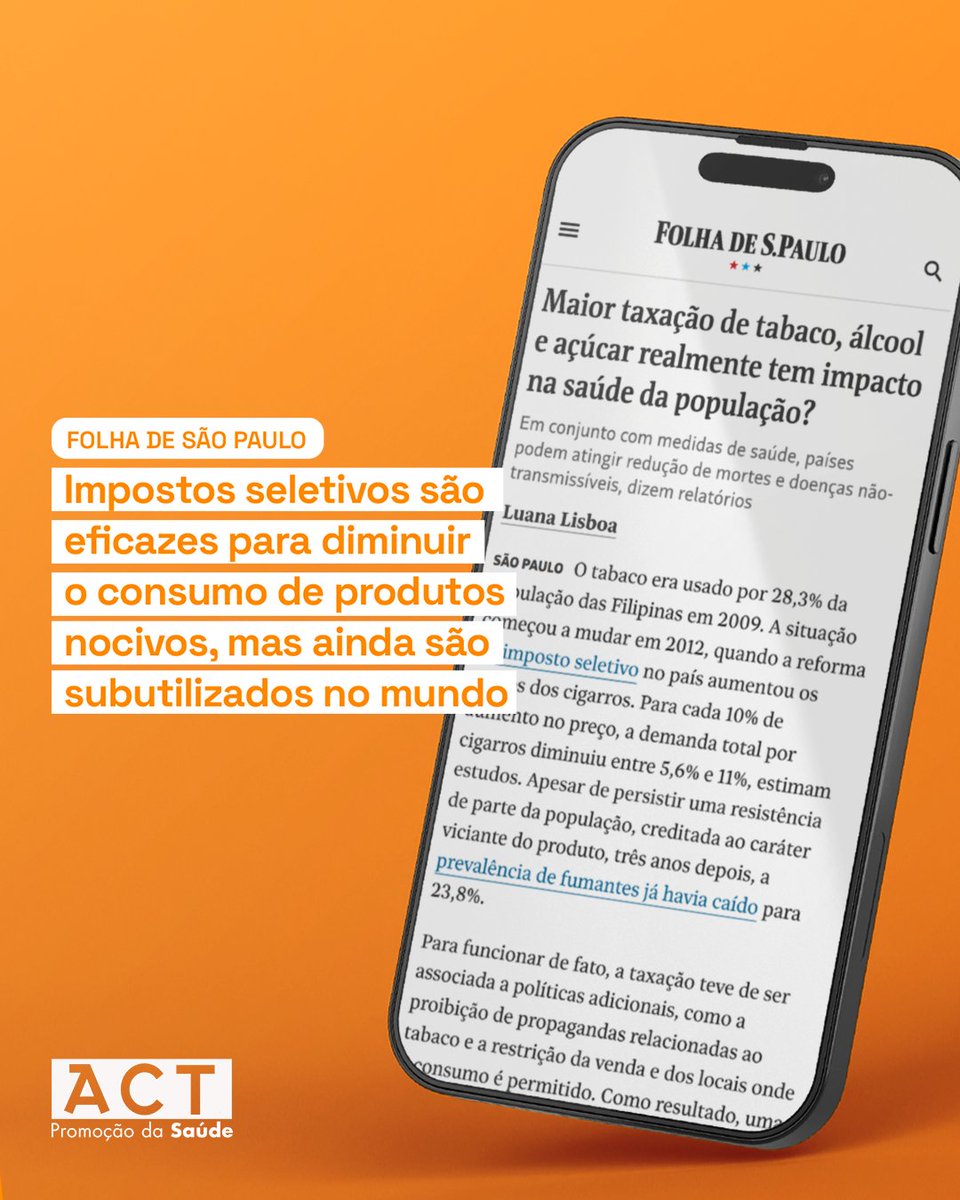 Especialistas apontam que impostos seletivos são eficazes para diminuir o consumo de produtos nocivos e promover a saúde, mas ainda são subutilizados no mundo.

Saiba mais: bit.ly/taxacao-efeito