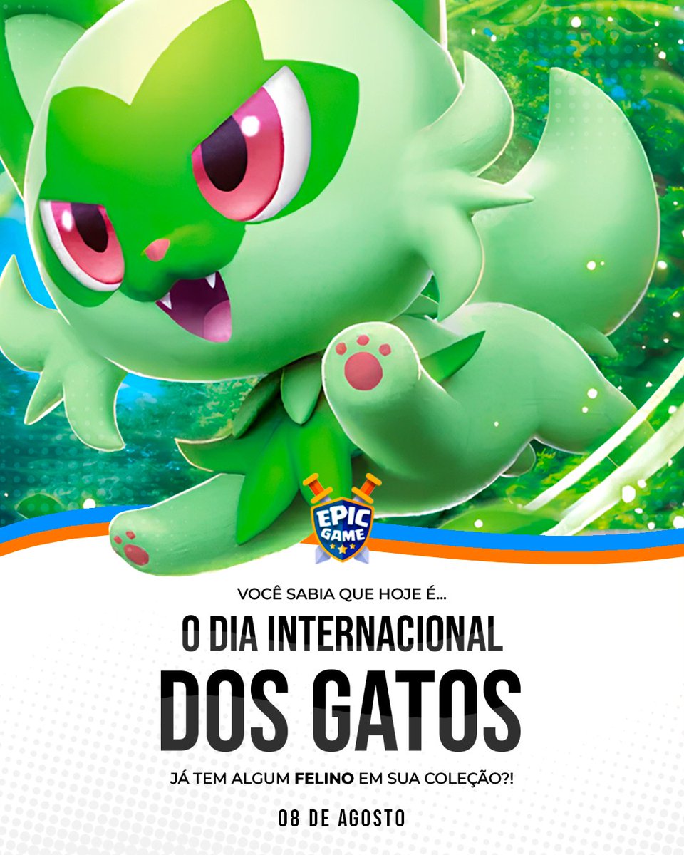 🐾✨ Hoje é o Dia Internacional dos Gatos! 🐱🌍

E aqui no universo Epic Game, não poderíamos deixar de homenagear nossos felinos favoritos! Já garantiu algum na sua coleção? 😻

👇 Conta pra gente:

#CardGames #TCG #EpicGameLoja #DiaDosGatos