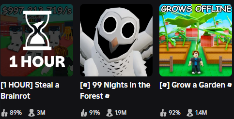 Lol even 99 nights in the forest has more active than Grow A Garden