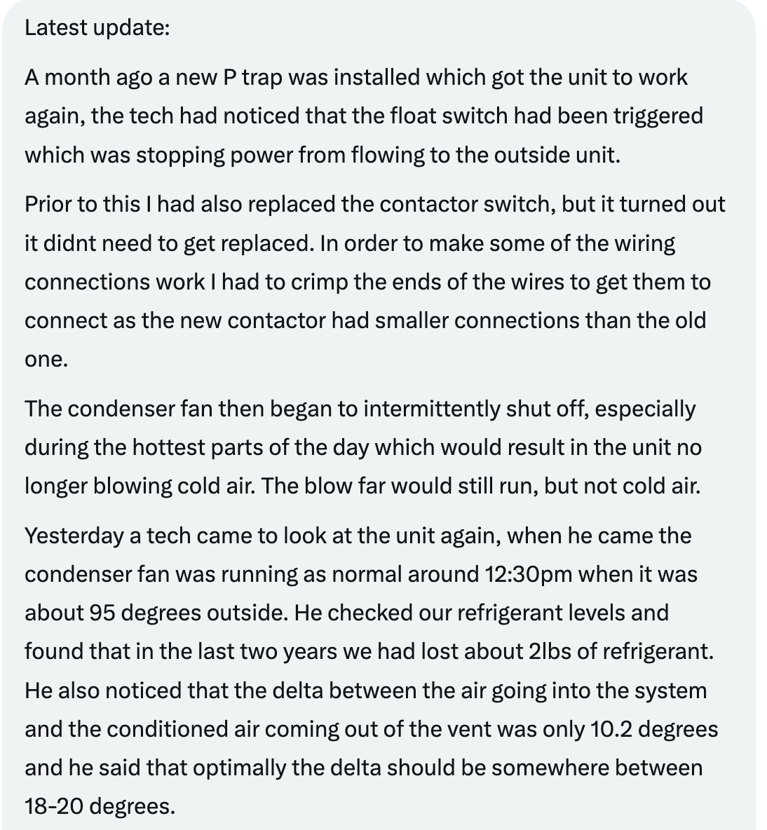 type9type9type9's tweet photo. using @grok  to fix an AC, how it started vs how its going. https://t.co/BeKn4UJB4x