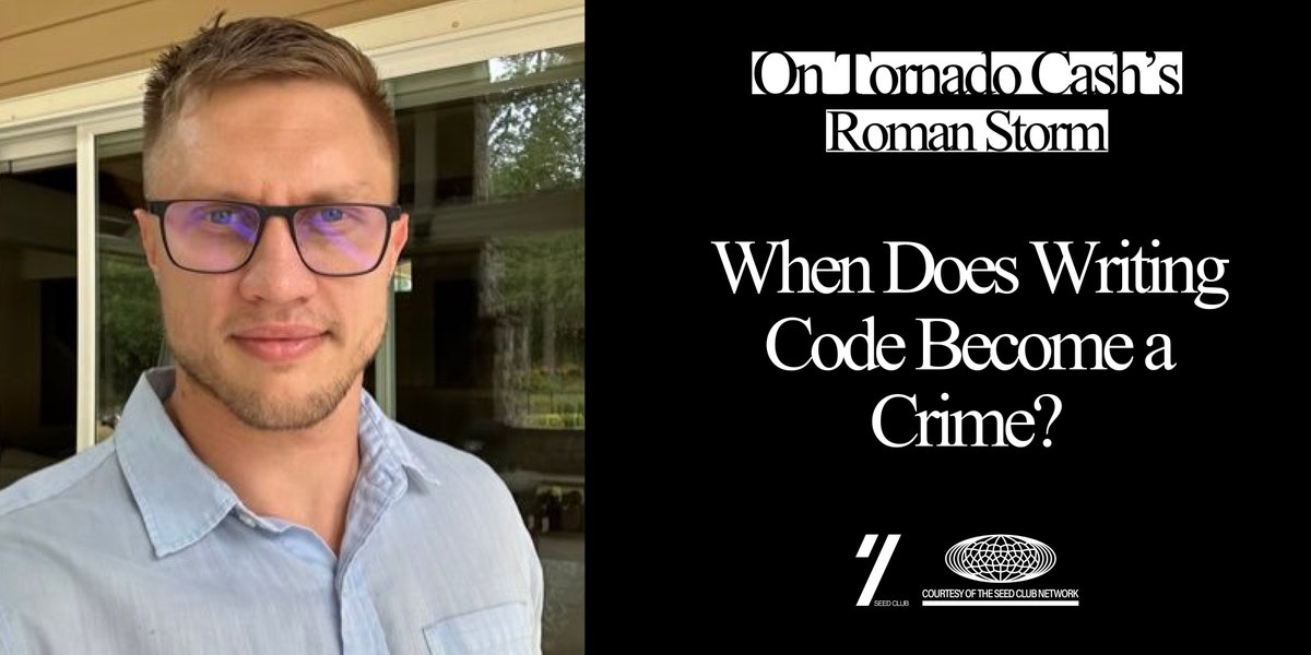 Roman Storm's conviction is splitting the crypto community in half, and it's not falling along the usual tribal lines 

At its core is an uncomfortable truth: when regulators don't understand new technology, they don't write new laws, they criminalize the developers 

I unpack it