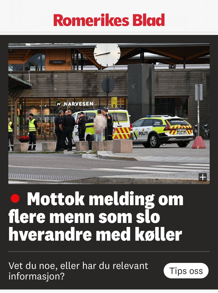 europazooropa's tweet image. Alle som har oppholdt seg mer enn et kvarter på Lillestrøm stasjon, vet at det er et høl.

I kveld var det masseslagsmål med køller. 

Hvorfor er de så primitive? #remigrasjon 
rb.no/politiet-rykke…