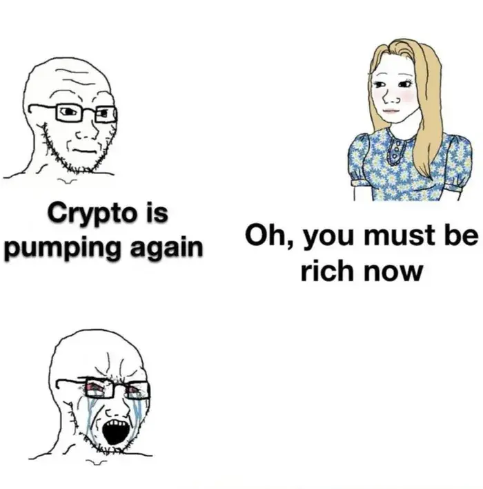 optimist_crypt's tweet image. Never ask a crypto guy about his portfolio.