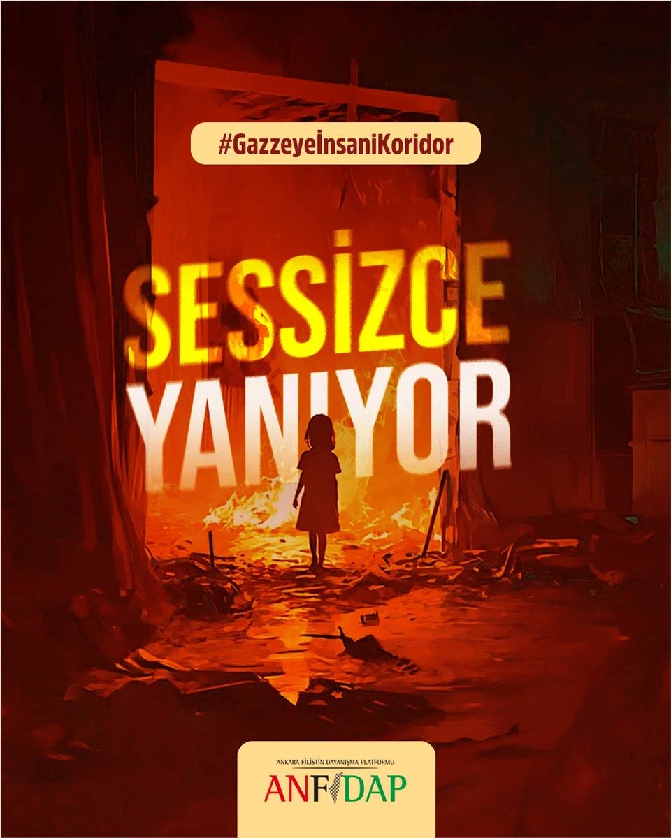 Soykırım karşısında hâlâ susan, sadece kınamakla yetinen her devlet; bu vahşetin suç ortağı, bu zulmün destekçisidir! Laf değil, artık eylem zamanı!
#GazzeyeİnsaniKoridor