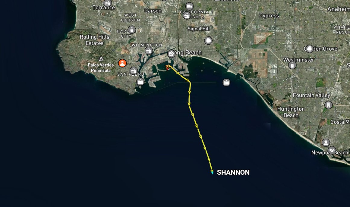 SpaceX Dragon recovery ship Shannon has departed the Port of Long Beach in support of Crew-10's return to Earth! 

Splashdown is planned for August 9 at 8:33 am PT