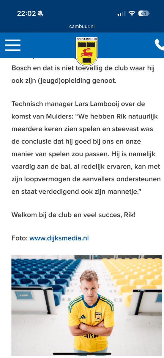 rprocee's tweet photo. Dit was wat Lambooij over Rik Mulders wist. Wat een matig backje😞. Past zeker vanavond goed bij Cambuur #DorCam https://t.co/9GKJGryNzD