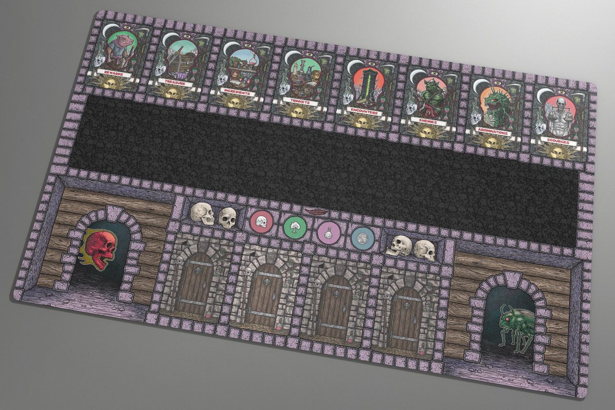 First look at the Game Mat for the upcoming UnderQuest. There will also be a Player's Mat that can be places on either side to accommodate both left and right-handed players. Enjoy!