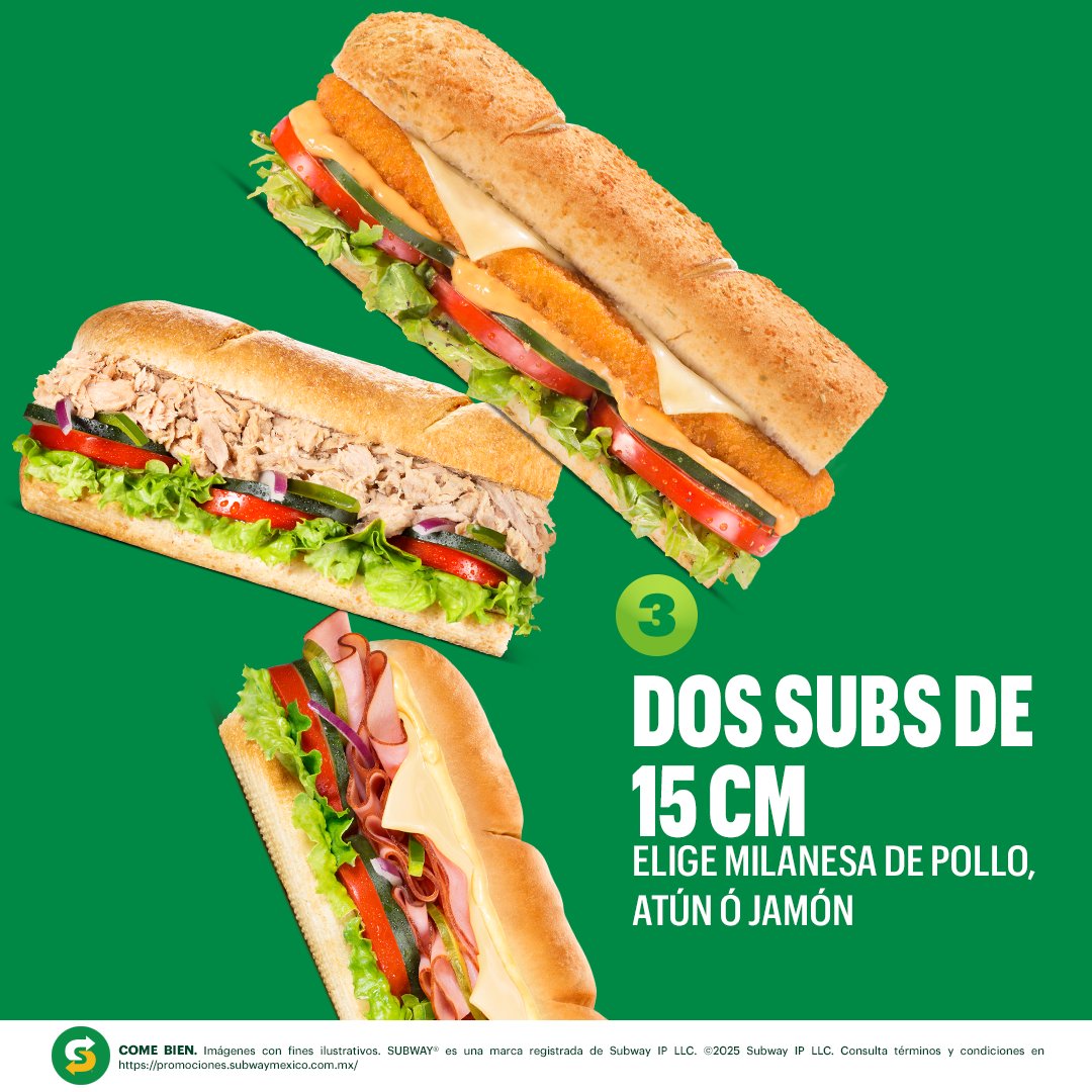 🧳 De vacaciones y sin presupuesto… pero con hambre 😋
 👉 ¡Por $109, elige y pide ya!
 Sí, están desordenados… como tus antojos.
📲Didi Food didi-food.com/es-MX/
 📲Uber Eats ubereats.com/mx?q=subway
📲Rappi rappi.com.mx/search?store_t…