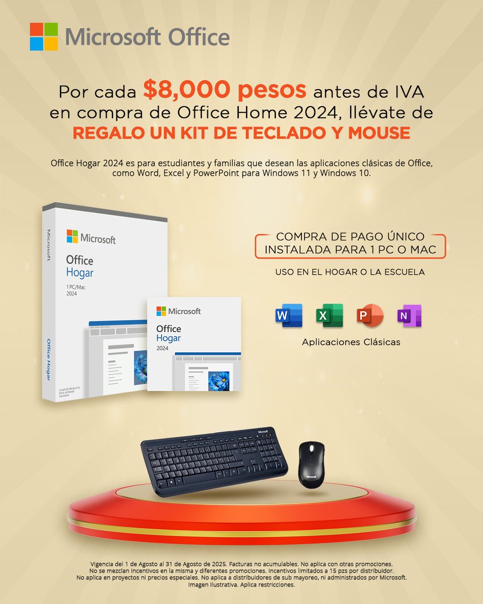 ¡Ideal para estudiantes y familias 👨‍👩‍👧‍👦!
Consigue las mejores aplicaciones 📝 y has que tus tareas o nuevos proyectos tomen forma con las herramientas 🔧 de #Microsoft Office Hogar.

Da clic y conoce más:
🌐 ctonline.mx/buscar/product…