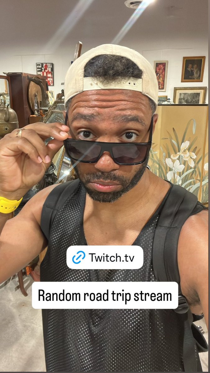 Hey yall doing a road trip stream right now come through twitch.tv/runjdrun