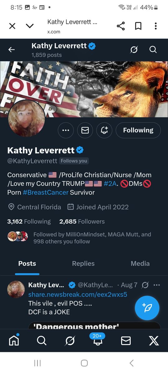 KJW (@hawkesbay69) on Twitter photo Can we get this patriot some new friends please give <a href="/KathyLeverrett/">Kathy Leverrett</a> a F&R ๐ช๐ซถ๐๐ฅ๐บ๐ธ Can we get this patriot some new friends please give <a href="/KathyLeverrett/">Kathy Leverrett</a> a F&R ๐ช๐ซถ๐๐ฅ๐บ๐ธ