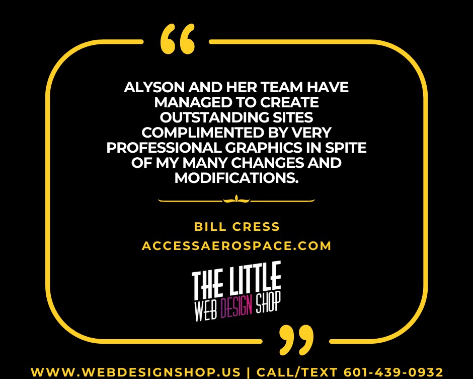 WebTLWDS's tweet image. The Little Web Design Shop has incredible clients...www.WebDesignShop.us #webdesignshop #testimonial #webdesign #smallbusiness