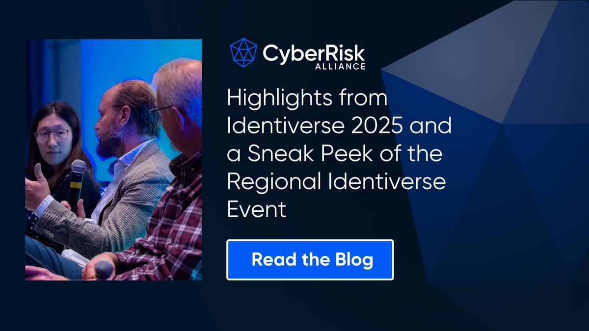 CyberRisk Alliance (@cyberriskall) on Twitter photo Missed <a href="/Identiverse/">Identiverse</a> 2025? Catch the highlights—from AI in IAM to the debut of the Non-Human Identity Pavilion—and get the scoop on the upcoming regional event in National Harbor, MD, this November. Read more: bit.ly/4m4WNwS Missed <a href="/Identiverse/">Identiverse</a> 2025? Catch the highlights—from AI in IAM to the debut of the Non-Human Identity Pavilion—and get the scoop on the upcoming regional event in National Harbor, MD, this November. Read more: bit.ly/4m4WNwS