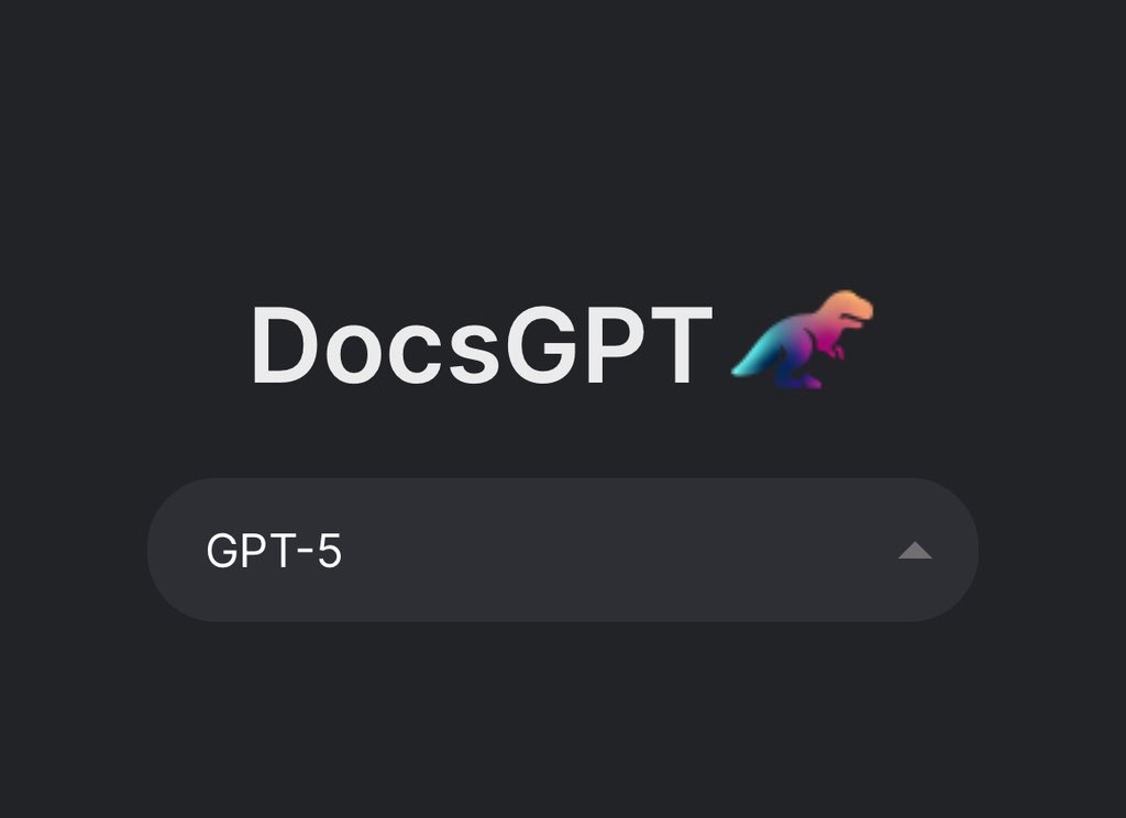 docsgptai's tweet image. GPT-5 is now LIVE on DocsGPT! 💥
📄 Analyze complex docs in seconds
🧠 Get agent powered answers
🏎️ Takes the time it needs to research
👉 Try it now: app.docsgpt.cloud