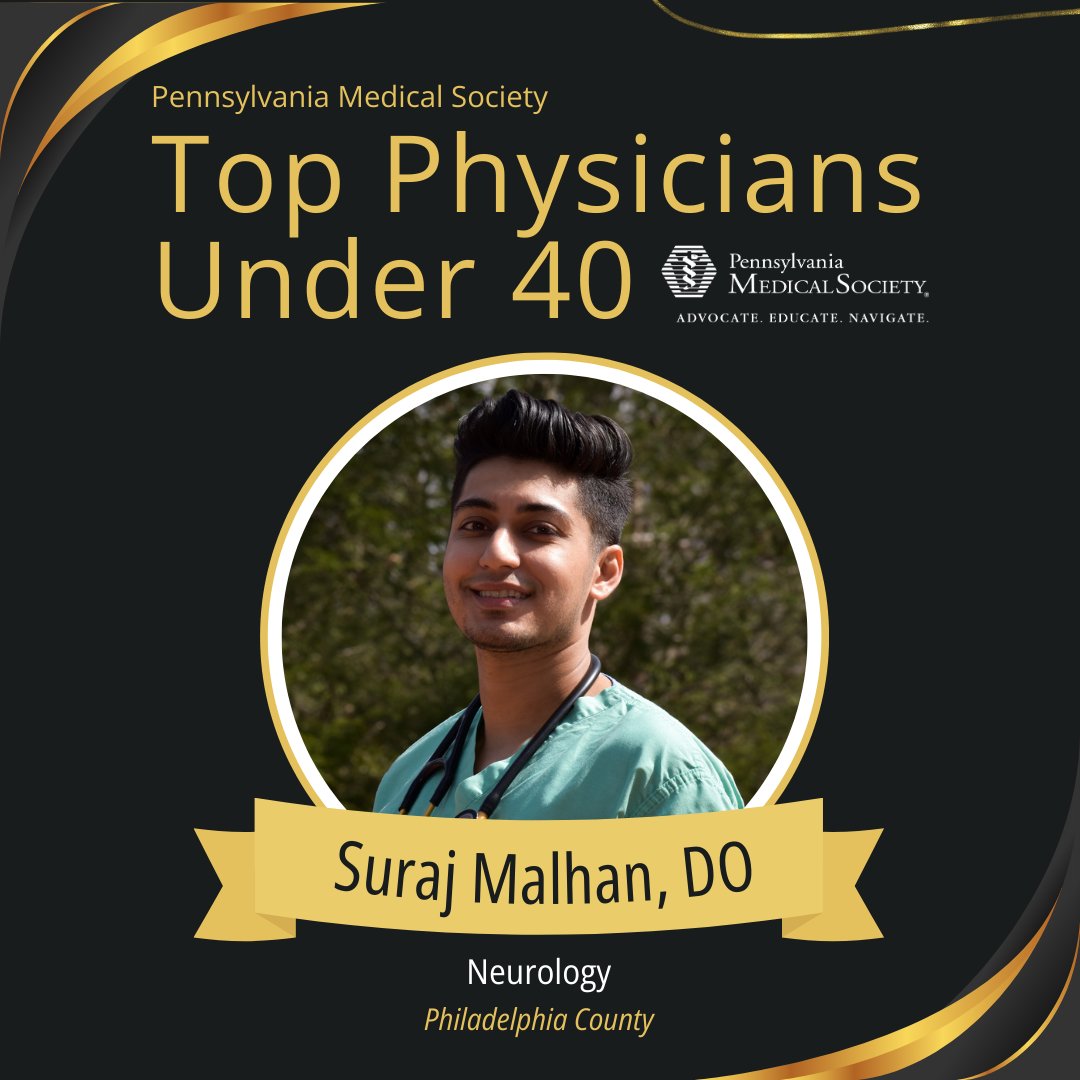 Congratulations to Dr. Suraj Malhan, DO, MS, one of PAMED’s 2025 Top Physicians Under 40!

A rising leader in neurology and headache medicine, Dr. Malhan is making waves with his groundbreaking migraine research and compassionate care. His work goes beyond the exam room, from