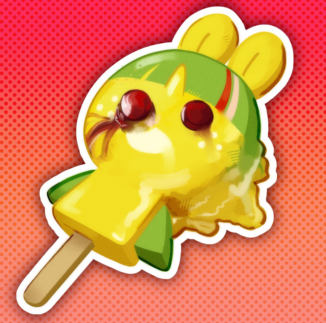 pseudonight's tweet image. Okay last post for now. Here is a quick @ombnom popsicle for art fight.