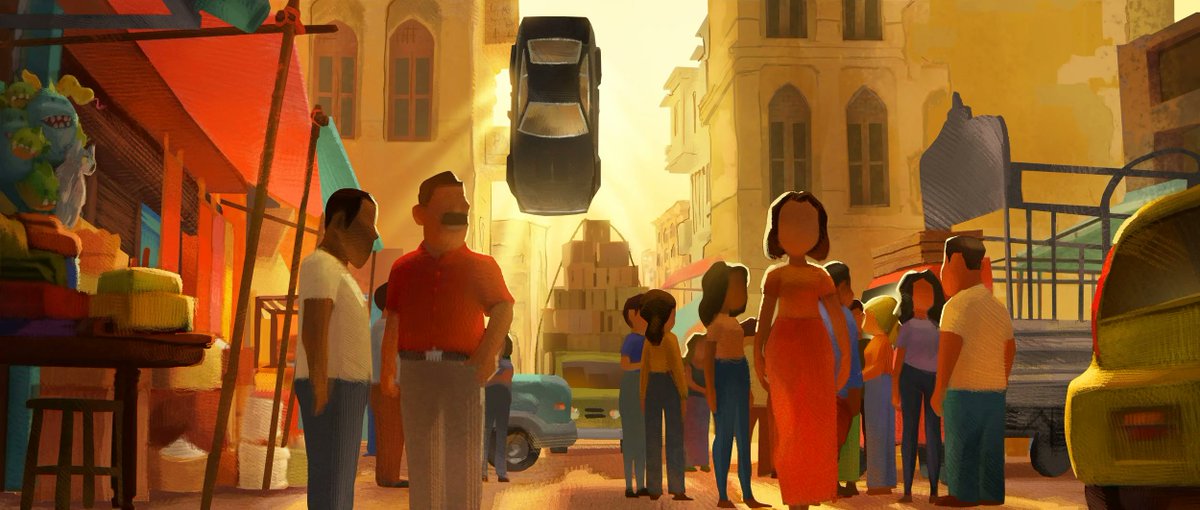 chelseablecha's tweet image. A few more keys for the Cairo chase sequence! 🐓✨ looooved working with this warm color palette #TheBadGuys2 #dreamworksanimation #visualdevelopment