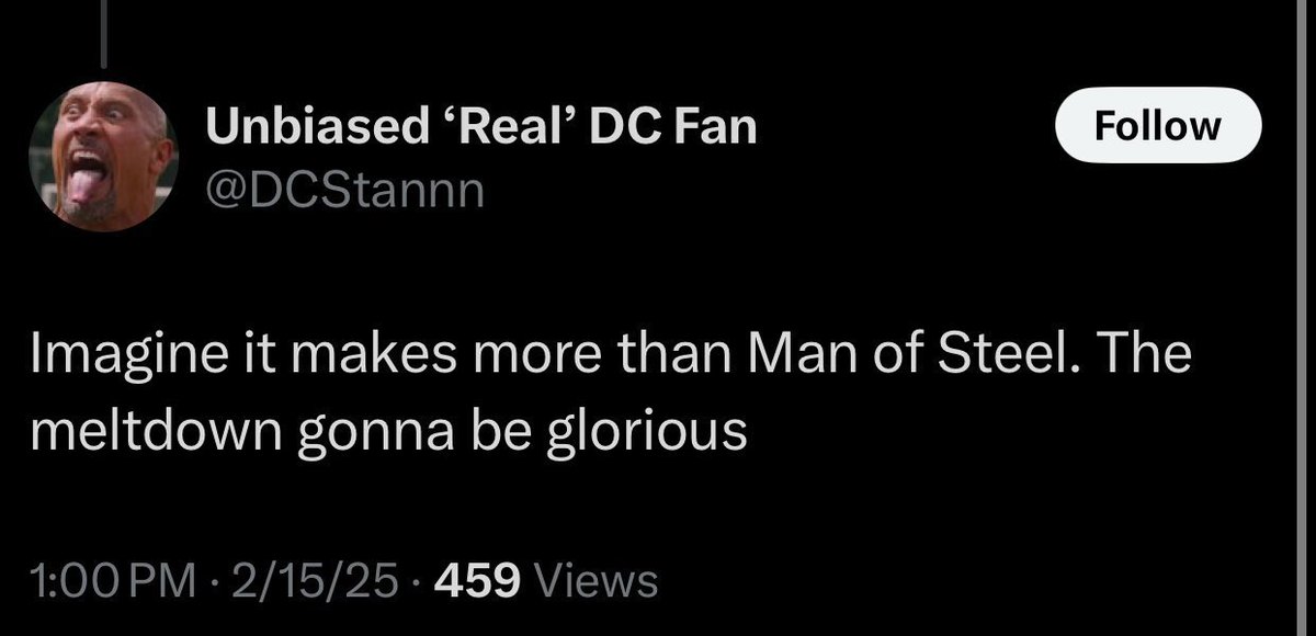In February they frothed at the idea of a 2025 movie making more than one from 2013. Now they’re pretending they never expected it to make money and we should support both. 

It’s like a bully calling time out after losing a fight. We’re not pals and this is gonna hurt.