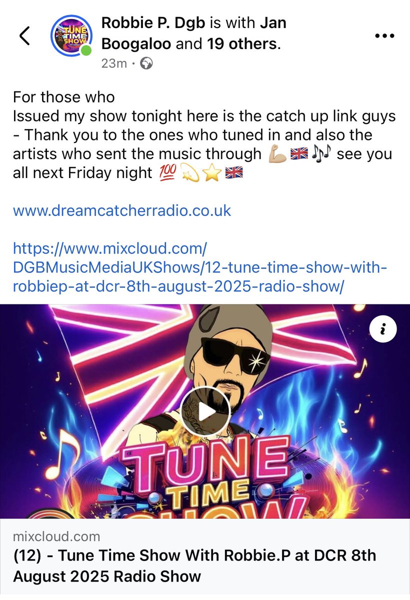 Thanks a million Robbie P. Dgb who gave ONE OF THESE DAYS a spin on Dream Catcher Radio tonight between 8:00PM—9:00PM cheers I really appreciate the support 😎🎶🤙 #songwriter #singer #musician #music #soloartist #michaelandrews #feeltheheat