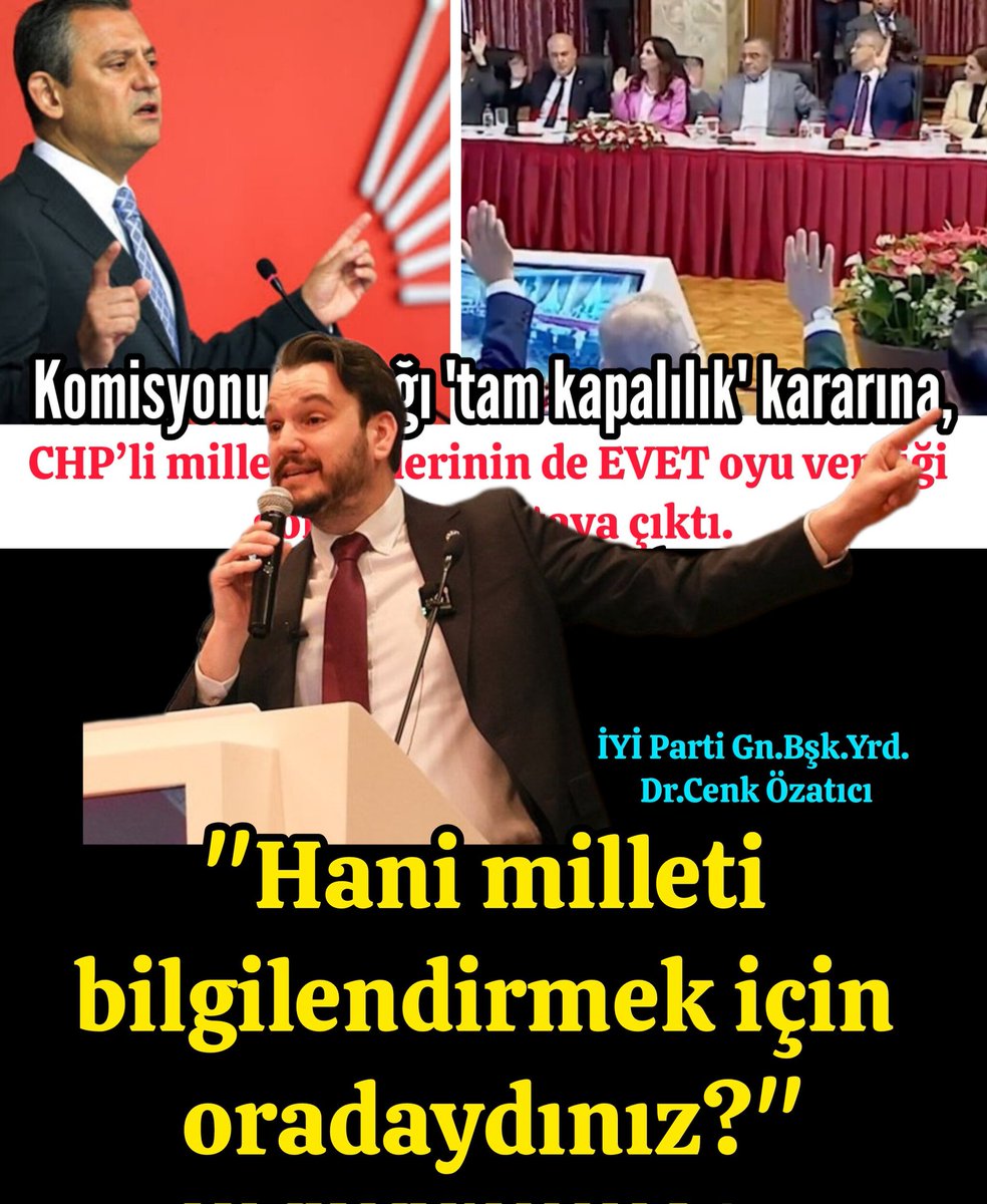 İYİ Haber (@iyiphaber) on Twitter photo İYİ Parti Gn.Bşk.Yrd.
<a href="/cenkozatici/">Dr. Cenk Özatıcı</a>
Dr.Cenk Özatıcı:
"Hani milleti bilgilendirmek için oradaydınız?" İYİ Parti Gn.Bşk.Yrd.
<a href="/cenkozatici/">Dr. Cenk Özatıcı</a>
Dr.Cenk Özatıcı:
"Hani milleti bilgilendirmek için oradaydınız?"