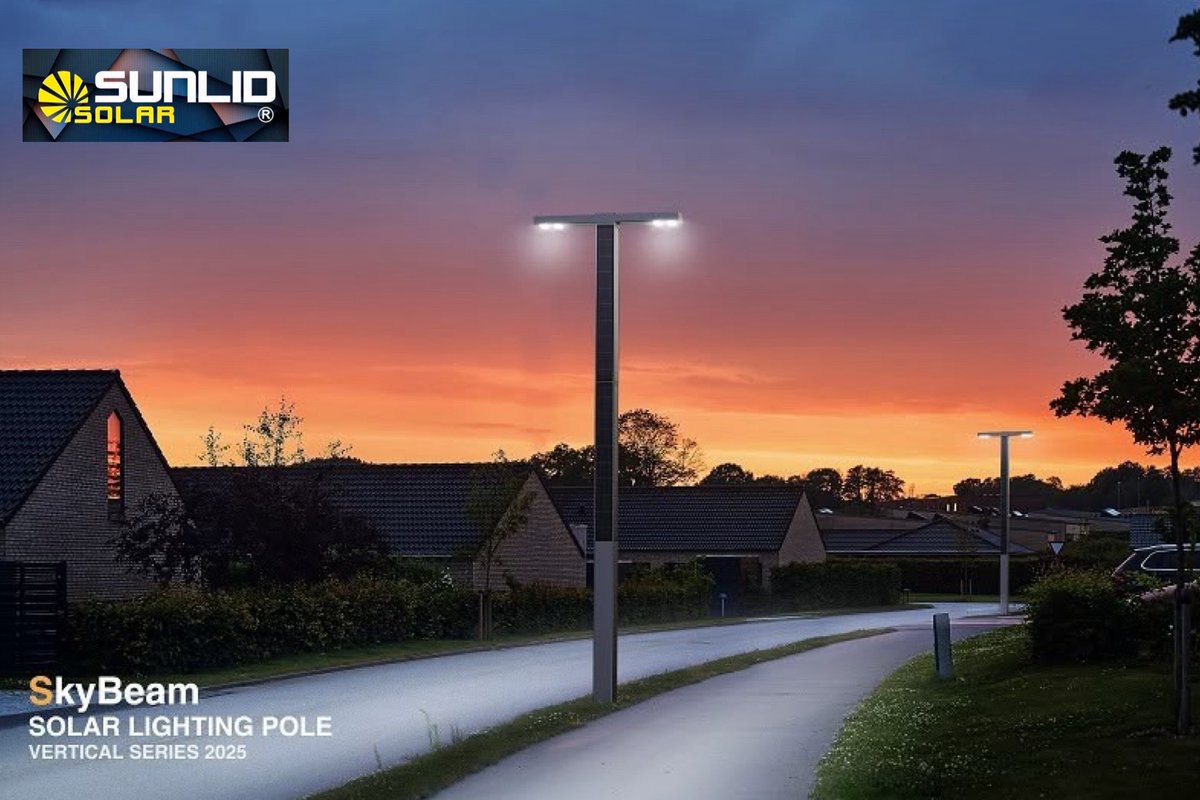 SkyBeam #Solar Smart Lighting Poles for high-end. Durable die-cast aluminum, high-power solar, big batteries, MPPT efficiency, remote control, #5year warranty. Let’s collaborate: info@sunlidsolar.com | #WhatsApp +964 750 380 5050 | sunlidsolar.com #Iraq